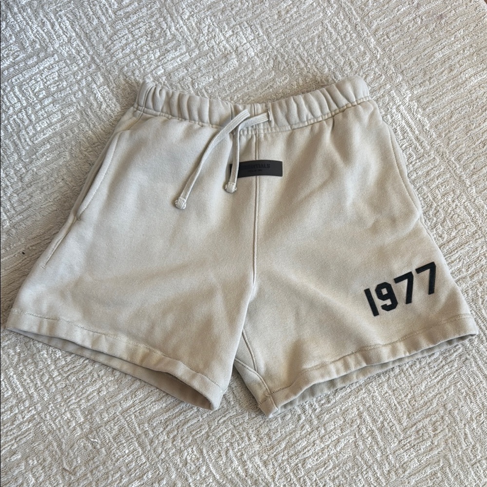 Fear of God Cream Athletic Shorts with Elastic Waistband